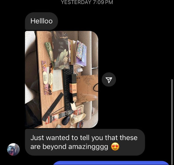 Customer message screenshot