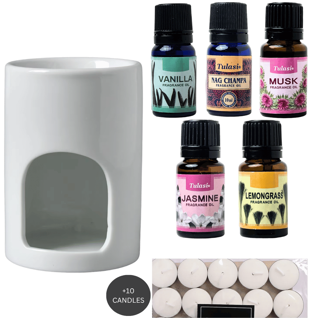 Cove oil diffuser + 5 bestseller oils + 10 candles