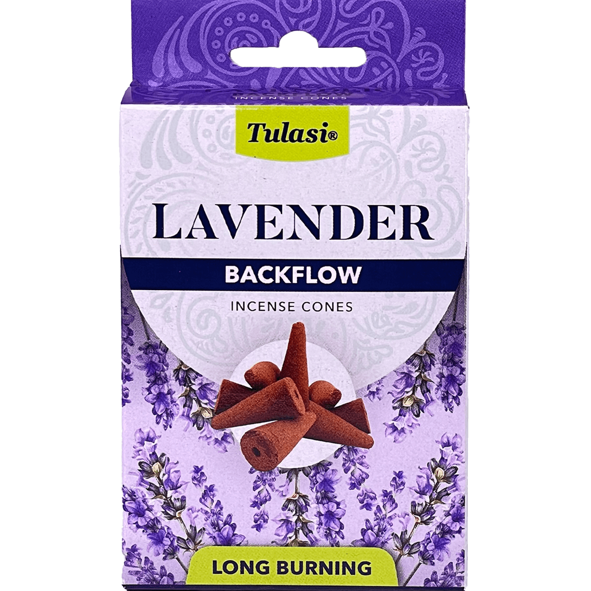 Lavender backflow cones