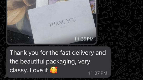 Customer message screenshot