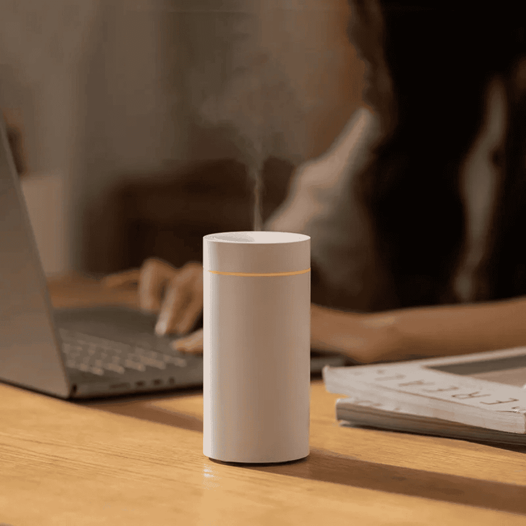 White Portable Aroma Car Diffuser